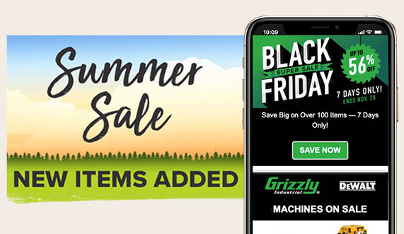 Notifications for sales